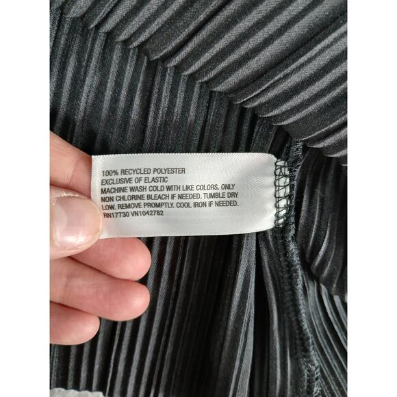 Ava & Viv Shirt Women XXL 2XL Black Blouse Long Sleeve Flowy Business Stripe NWT - Picture 7 of 8